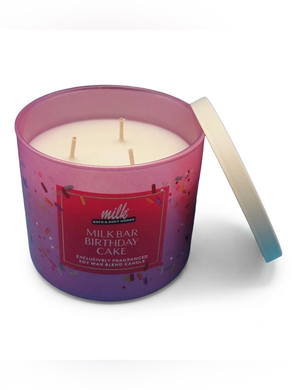 BBW x Milk Bar Birthday Cake 3-Wick Candle NEW Sealed Retired Limited Edition - Picture 2 of 3